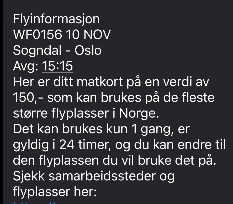 Når flyet fra Sogndal ikke går og det blir buss til Oslo og du på Filefjell får matkort til fri benyttelse på en flyplass. Så jeg skal få meg en sjokolade og en brus når vi kommer frem seks timer forsinket til Gardermoen og ingen måltider på veien? #widerøe