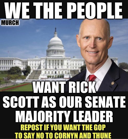 TheEXECUTlONER_'s tweet image. Rinos John Cornyn &amp;amp; John Thune would thwart President Trump at every turn like McConnell did.

We didn’t go through hell the past 4 years only to hand the Senate Leader to these crooked &amp;amp; corrupt Rinos.

The GOP needs to tell them to stand down &amp;amp; select MAGA Trumper Rick Scott.
