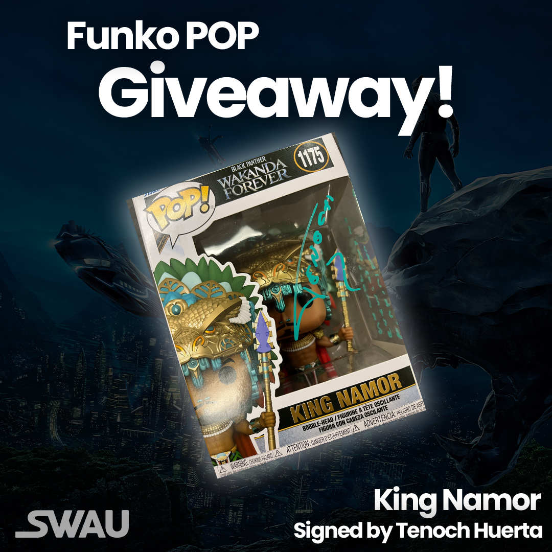 Win this King Namor Funko POP signed by Tenoch Huerta!

Rules:
• Follow <a href="/swau_official/">SWAU</a>
• Like this post
• Repost for extra entry
• Tag 1 friend per REPLY for extra entries
• Follow <a href="/swau_official/">SWAU</a> on TikTok for extra entries

Winner will be announced next week. GOOD LUCK!