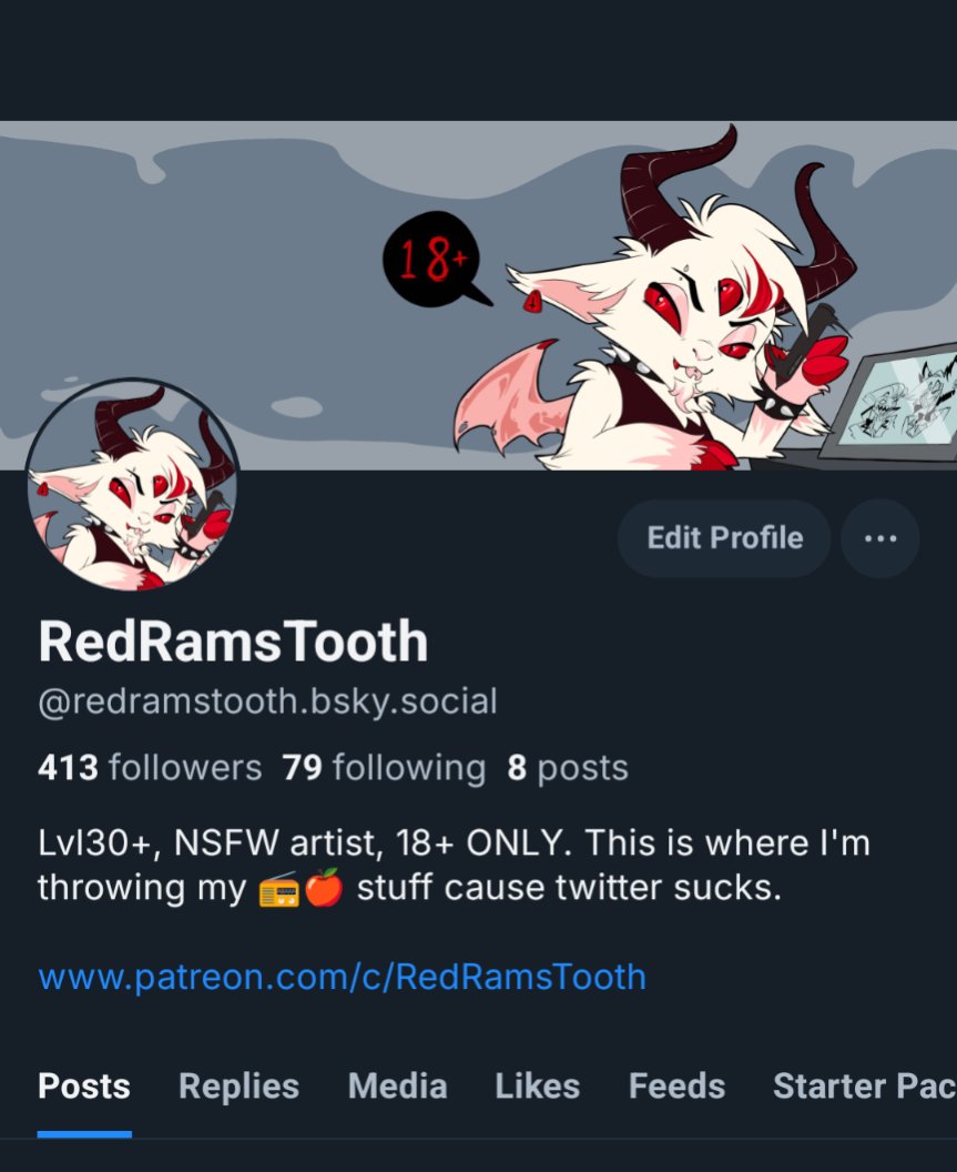 RedRamsTooth's tweet image. Reminder I'm over here! 🔵☁️