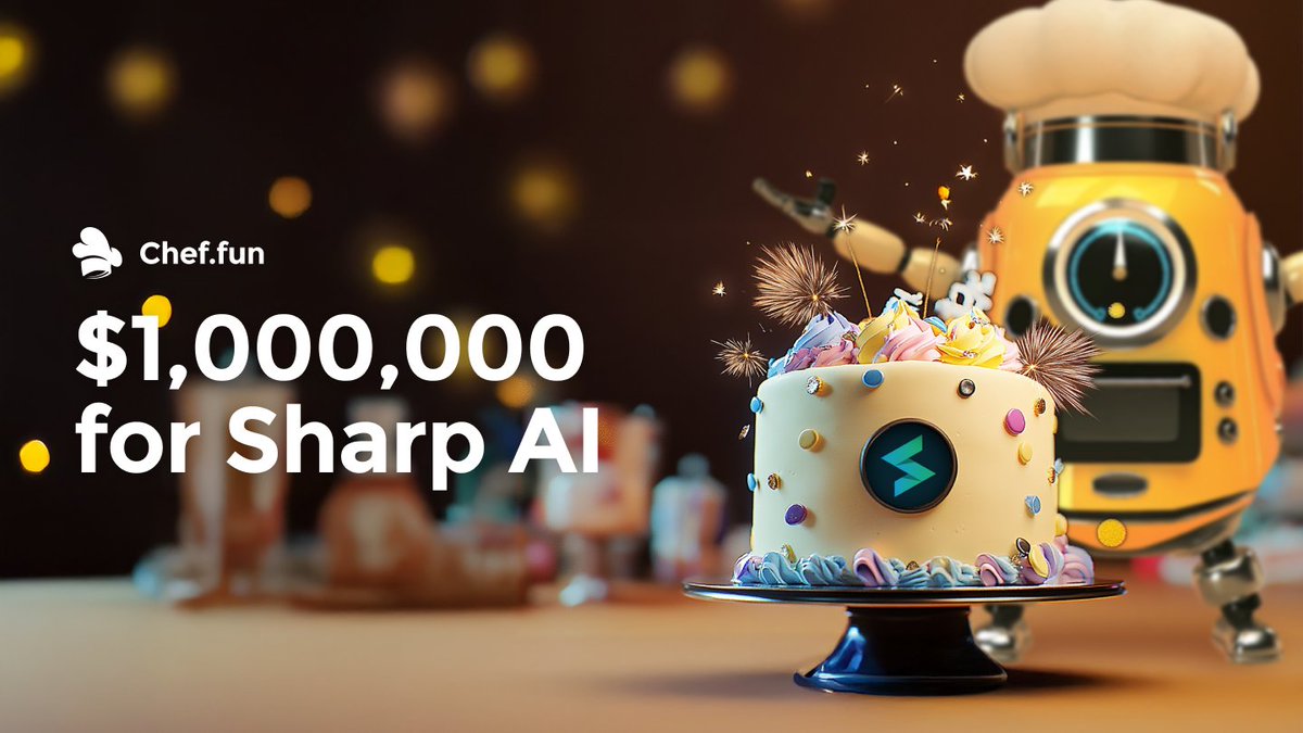 Sharp AI has officially secured $1M in funding to scale its AI-driven sports analytics platform. Congratulations on this big milestone! 🙌

Chef.fun will continue its mission to provide users and developers with the best platform to launch or invest in projects.