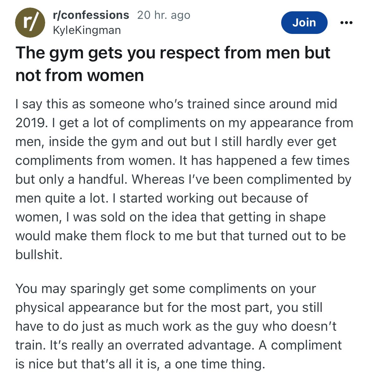 KILLTOPARTY's tweet photo. So many men workout today that muscular and fit isn’t an advantage, it merely saves you from immediate rejection (from a woman 20 pounds overweight) https://t.co/7D7dbHw7oW