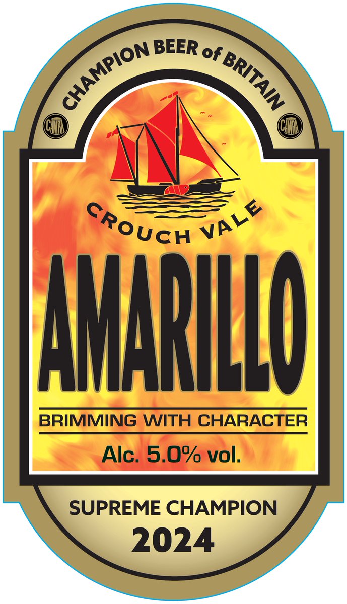 The new Amarillo pump clips have arrived from #innprint. Looking good! Did we mention that Amarillo is the new Supreme Champion Beer of Britain 2024? 😀