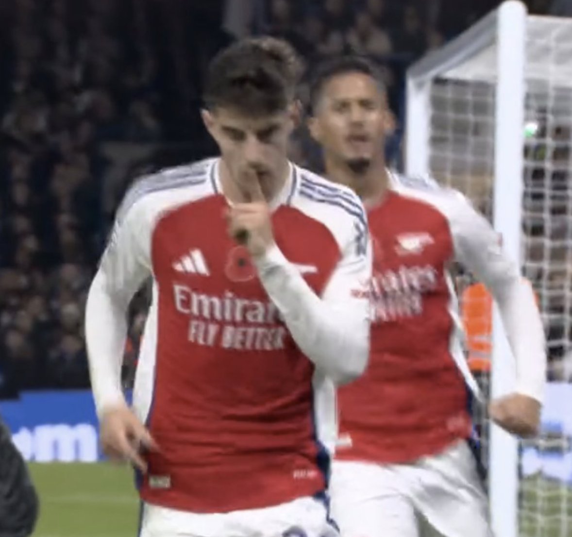 Footballtweet's tweet photo. Havertz shushed his old club only to find out he was offside. 🤫😭🤣 https://t.co/gVFgwG0au7