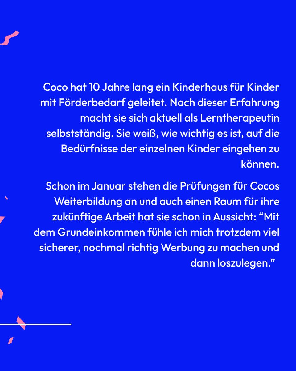 Das #Grundeinkommen schenkt ein Stück Unabhängigkeit... 💚
... so wie bei unserer Gewinnerin Coco, die bei unserer Verlosung im September ein Utopisches Grundeinkommen gewonnen hat.