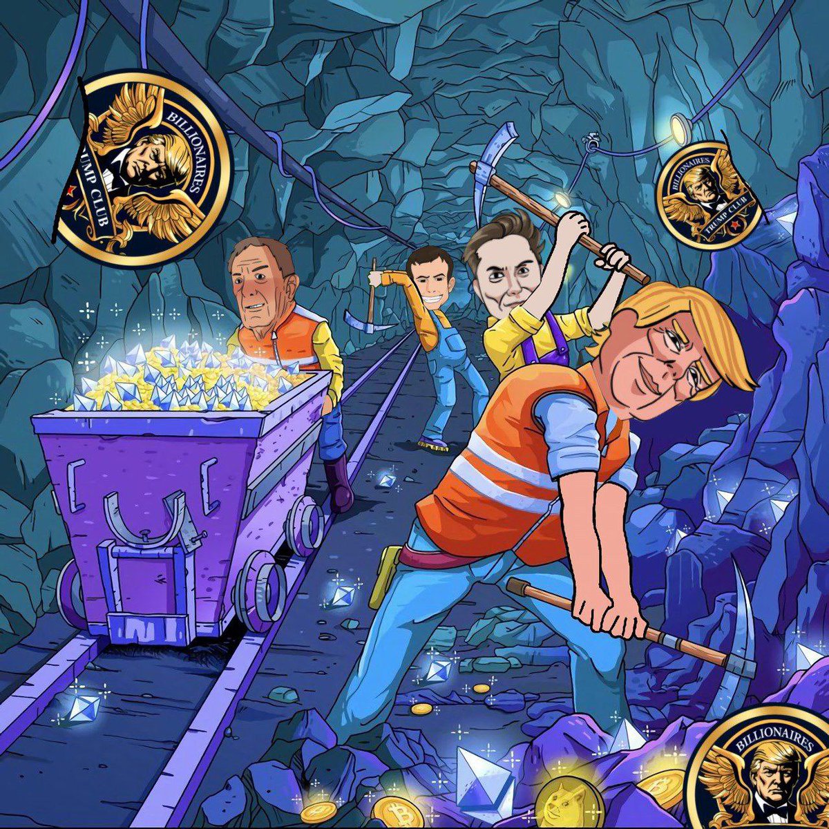 BilTrumpClub's tweet photo. Rare footage: The billionaires in the $BTC cave, it’s serious business 🔥 https://t.co/wwLeivFizo