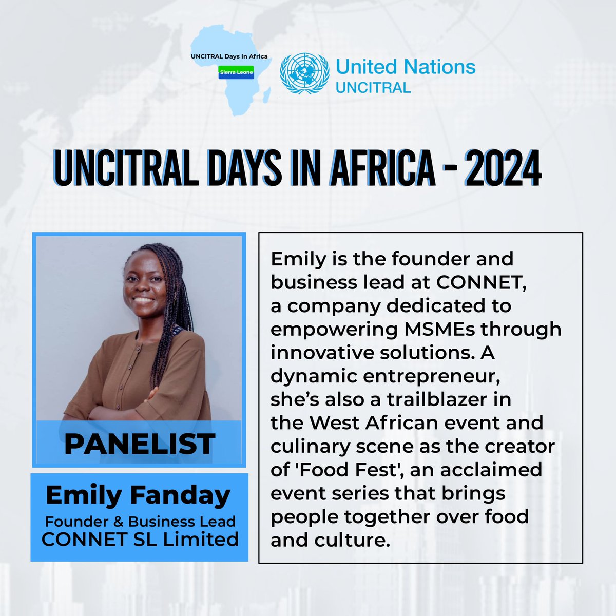 Meet our second Moderator Evelyn Tanty, and one of our panelists Emily Fanday, Founder and Business Lead, Connet SL Limited 💫. 

Join us for transformative insights on Africa’s legal and business landscape🌍🙌🏾. 

Click the link to sign up 🔗docs.google.com/forms/d/e/1FAI… 

#SaloneX