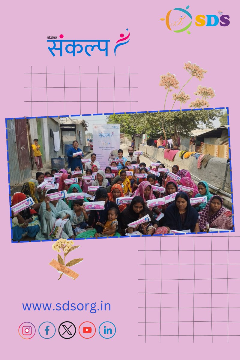 SocietySamvedna's tweet photo. Through #ProjectSankalp we held an awareness session and sanitary pad distribution at a labor camp for women working on construction sites. Topics included hygiene tips, safe pad disposal and breaking menstrual taboos. #MenstrualHygiene #WomenEmpowerment #HealthForAll #BreakTaboo https://t.co/Y6MryR1VeY