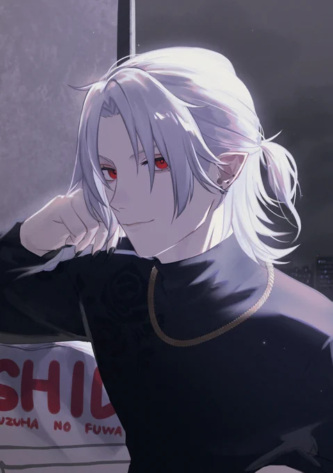 ハーフアップ感謝(後ろの結び方は想像)#KuzuArt 