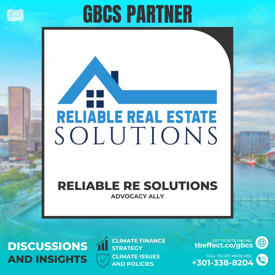 Special thanks to Reliable Real Estate Solutions for their early support of #GBCS!

"Reliable Real Estate Solutions specializes in comprehensive real estate services across Maryland and Washington, DC."