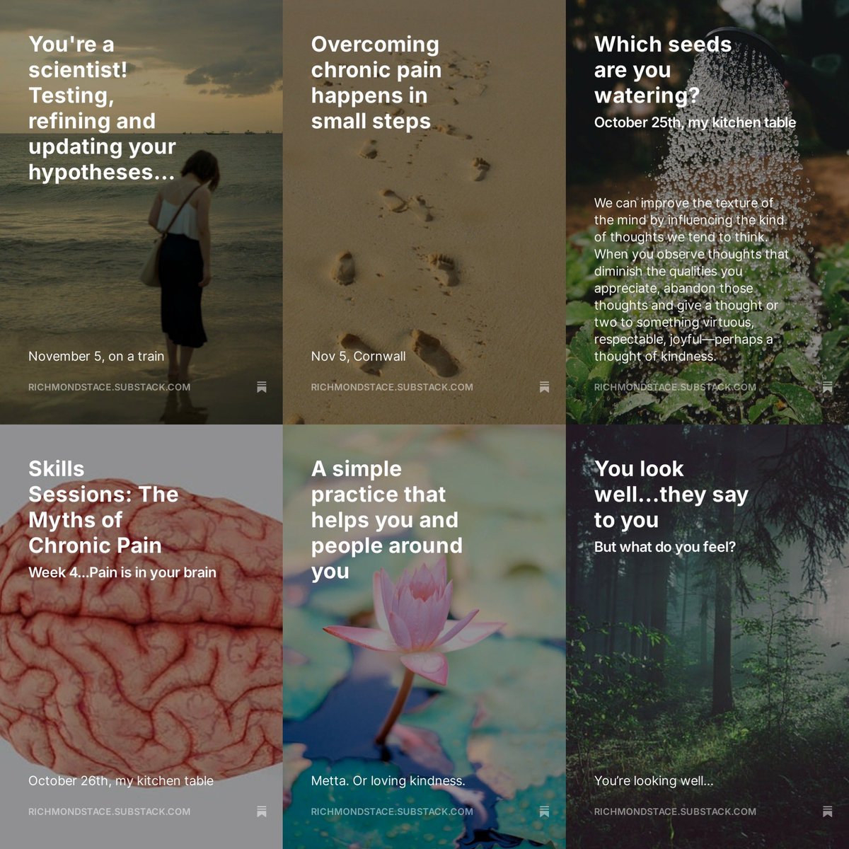 Free daily newsletter 🗞️ to understand and ease chronic pain ~ insights, skills, prompts, encouragement and more. 

open.substack.com/pub/richmondst…

#thepaincoach #chronicpain