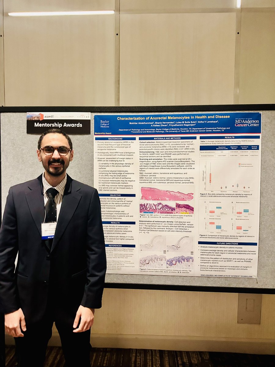 BCM_PathRes's tweet image. Proud for our residents and fellow at @ASDPTweets, and a big shoutout to @ThePath_Mo for earning a Mentorship Award! Your hard work is inspiring. #PathX
