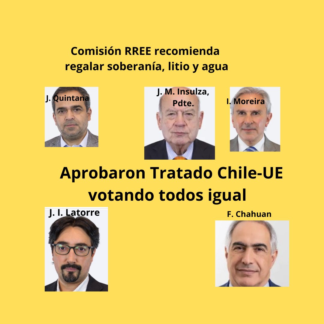 Esta semana la Comisión de Relaciones Exteriores del Senado votó por unanimidad a favor del Tratado 🇨🇱 - Unión Europea, dando paso al voto de Comisión Hacienda y luego Senado. Gobierno y "oposición" eligen ser socios de cómplices del genocidio a Palestina.