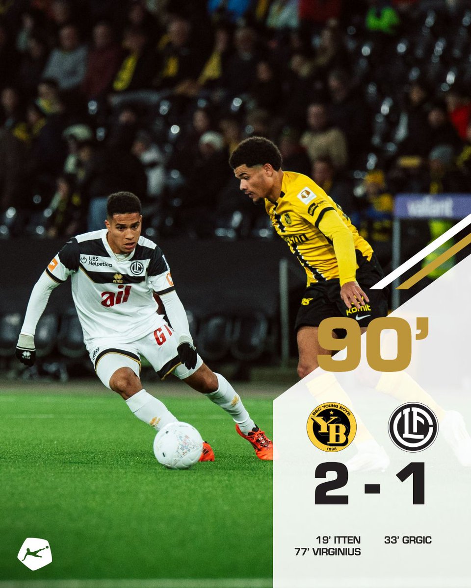 FCLugano1908's tweet photo. ⏱️ 9️⃣0️⃣ 🔚 Finisce qui al Wankdorf!
#noibianconeri #fcl #fclugano #CSSL #YBLUG https://t.co/HBWbwwxQKS