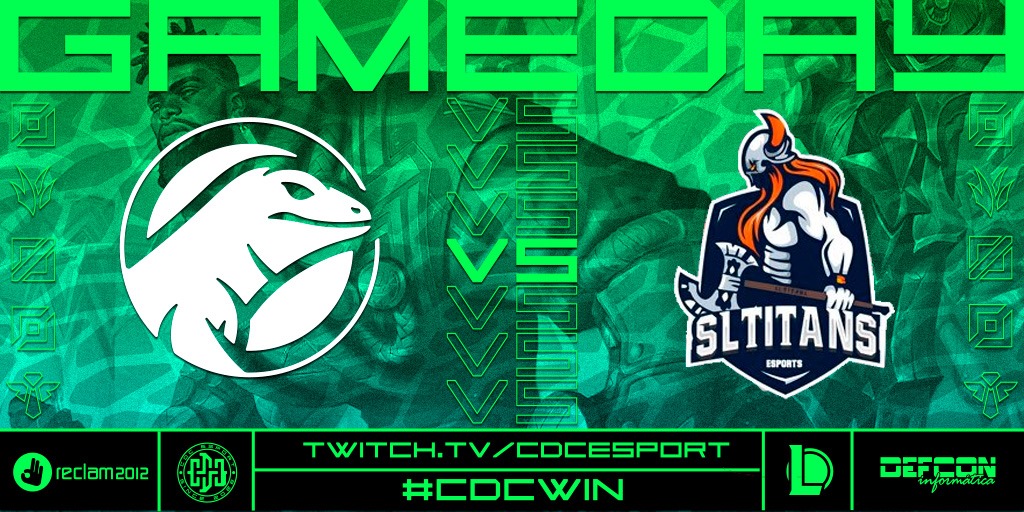 🟢 #GAMEDAY 🟢

🏆 | FINAL (BO3) #HextechSeries
⏰ | 20:00
🆚 | <a href="/SLTitansEsports/">SLTitans</a> 
📺 | twitch.tv/cdcesport

🦎 <a href="/Anticuchito1011/">Pankiu</a>
🦎 <a href="/ZPegasoLoL/">Pegaso</a>
🦎 <a href="/IGorinkai/">GoRinKai</a>
🦎 <a href="/Nanchuco1/">fenandito</a>
🦎 <a href="/Bfdhhdqfgfdf/">Bf</a>

🦎 <a href="/cptmariolol/">CptMario</a>
🦎 <a href="/aitorgm97/">Ginger</a>

#OrgullSargantana💚