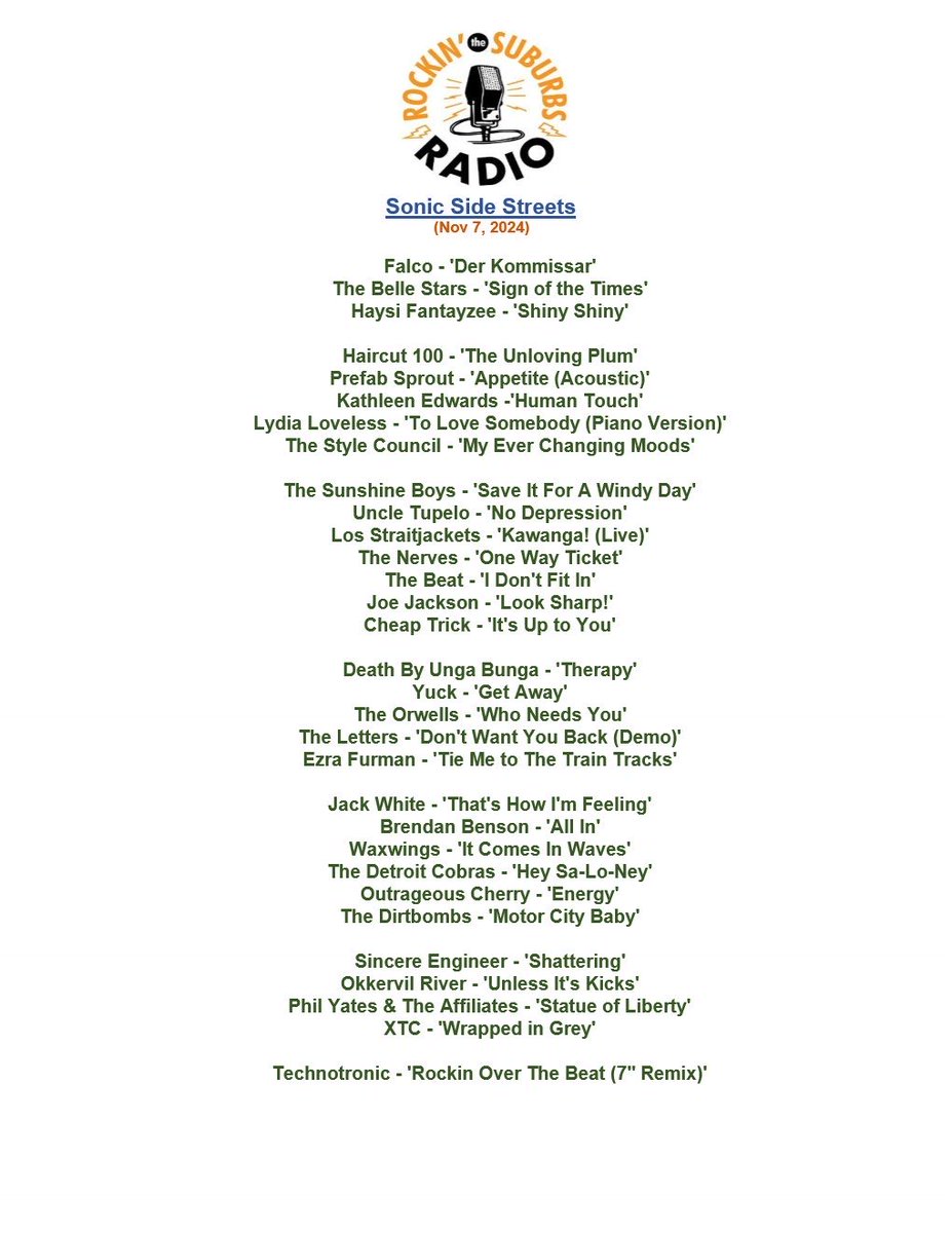 Just after Avetts &amp; Beyond w ⁦@ToddEmanuelli⁩ now on Suburbspod.com, is the replay of SSS… #sundaysoundtrack #internetradio