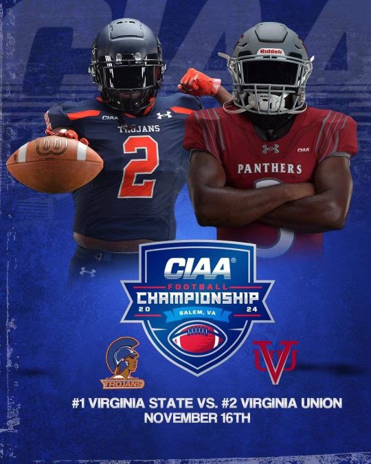Yesterday, our BIG BLUE football team finished #1 in the CIAA, with a 35-28 win over VUU!  This Saturday, both teams clash again in the CIAA Championship, in Salem, Virginia. 
#GreaterAtVSU