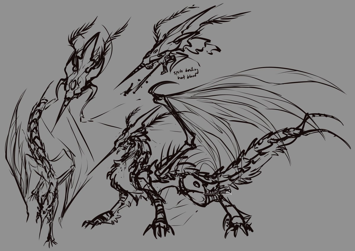 Monster hunter brainrot inspired me to rework dragon Aima a bit