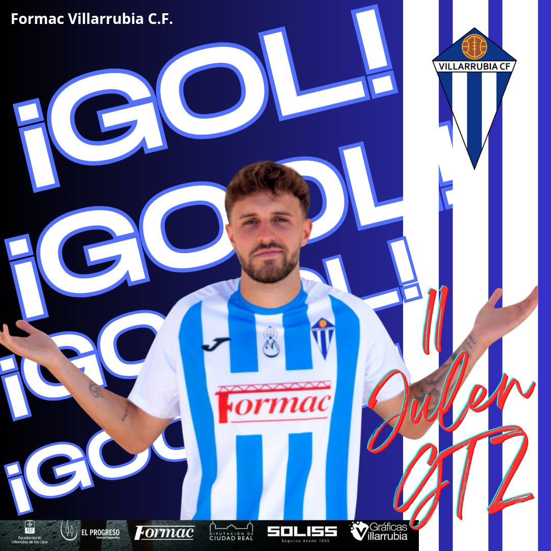 ⌚ 77'

🤍💚 C.D. Toledo 1️⃣
🤍💙 Formac Villarrubia 1️⃣

⚽⚽⚽ GOOOL GOOOOOLLLL GOOOLLLL DE JULEN GUTIÉRREZ ⚽⚽⚽

⚽⚽⚽ GOOOLLLL DEL FORMAC VILLARRUBIA ⚽⚽⚽

💻 #CMMPlay 📻 #CLMenJuego
🏆#J10TerceraRFEF