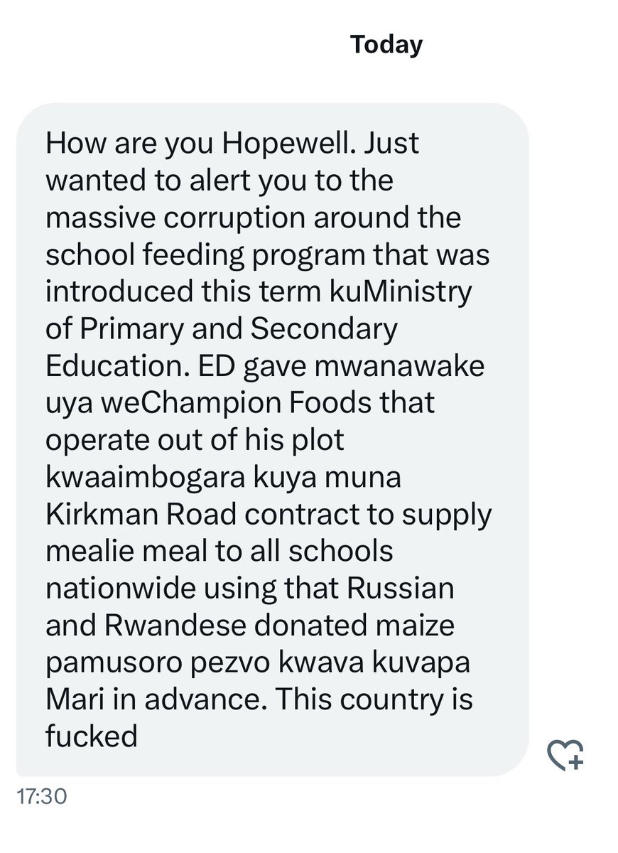 Zimbabwean media, there is a story for you!
Go and investigate and let us know your findings.