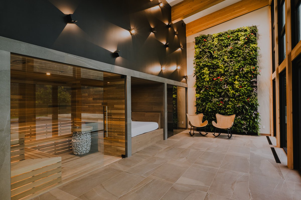 ✨Spa Like You’ve Never Seen Before✨

Tucked into the mountains, this isn’t just a spa—it’s an escape.

Start with the mountain-view sauna🧖‍♀️, cedar-scented and heated to perfection. Breathe deep in the eucalyptus steam room🧖‍♂️ under a starlit ceiling, surrounded by lush greenery.