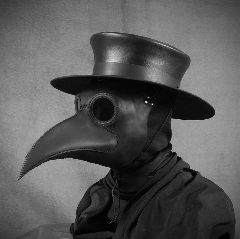 CollinRugg's tweet photo. @TheRicanMemes I would recommend the sleek yet comfortable plague doctor mask for her. https://t.co/s0nUhXrhGr