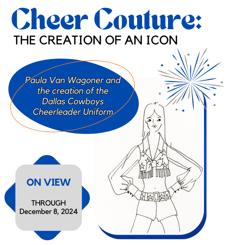 iamirvingtx's tweet photo. From sketches to #SuperBowls, #CheerCouture is a journey through 50+ years of style celebrating the #DallasCowboys Cheerleaders uniform, designed by Dallas-based #fashion designer #PaulaVanWagoner! ✨ On view @ IAM thru Dec 8. @dccheerleaders @dallascowboys #footballseason https://t.co/3uNnKQixyv