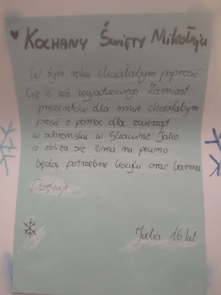 Kochani, obiecałem Julii, która mieszka w domu dziecka, że jej list do Świętego Mikołaja pojawi się tutaj i zbierze wiele polubień. Proszę o RT🙏

To piękny gest, pełen empatii i troski. Proszę, przeczytajcie jej słowa i pomóżcie spełnić to wyjątkowe życzenie.🥺
Julia nie prosi o