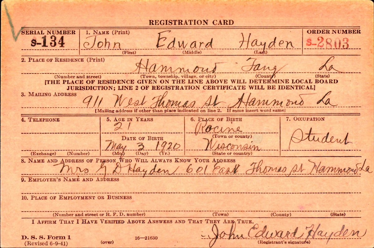 WW2Researcher's tweet image. 2nd Lieutenant John E. Hayden, of Hammond, Louisiana, and the 326th HQ Squadron, was killed in a takeoff accident at Blytheville, Arkansas on November 10, 1942, 82 years ago today. @WW2Researcher @NationalVMM @lahistassoc @AFmuseum