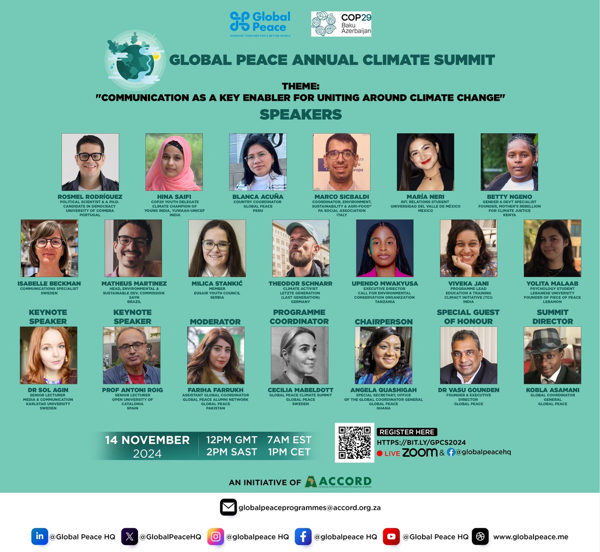 GlobalPeaceHQ's tweet photo. We are all set for our Annual Climate Summit. Register @ https://t.co/8LIUx2Wtqn to join the summit. See you there! Together, let's work for a better world and a better humanity. #climate #ClimateActionNow #ClimateCatastrophe #ClimateFinance #climatemitigation #climatesummit #ClimateEmergency #ClimateCrisis #savetheplanet #savehumanity #savetheearth #forpeople4planet #globalgoals #ACallToAction #Agenda2030 #unfcc #UnSummitOfTheFuture #cop29 #baku2024 #Azerbaijan