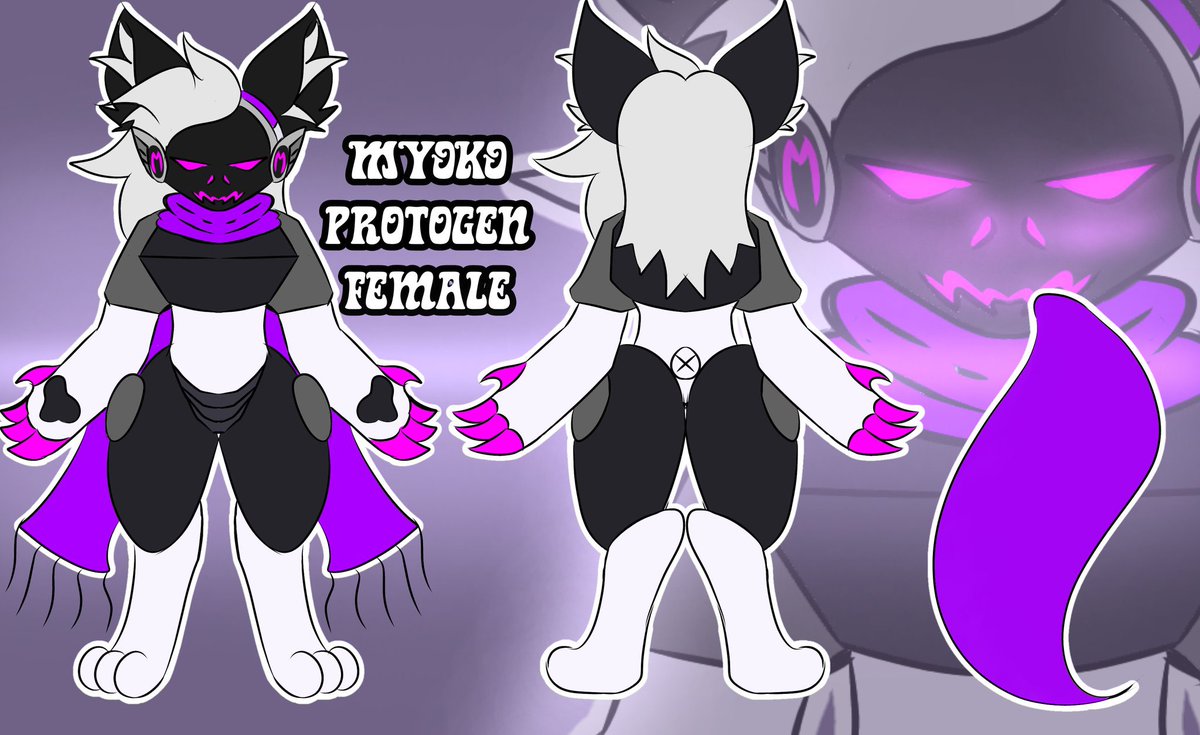 A ref sheet of my el fated protogen Myōko Why do I still have her? Well she’s so cute that’s why! Thanks <a href="/0w0wutsdis/">XYNAX ZAPHYRE</a>