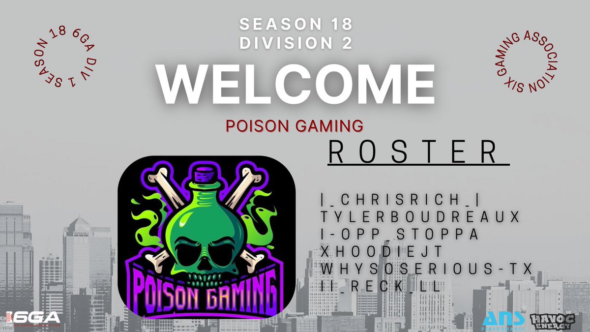 **Welcome to 6GA2K Season 18 Division 2!**

We're thrilled to officially announce and welcome 🏀<a href="/PoisonGaming2k/">Poison</a> 🏀to our vibrant community here in Division 2. With a mix of strategy, skill, and sheer determination, <a href="/PoisonGaming2k/">Poison</a> is set to make waves in this season. Here's a