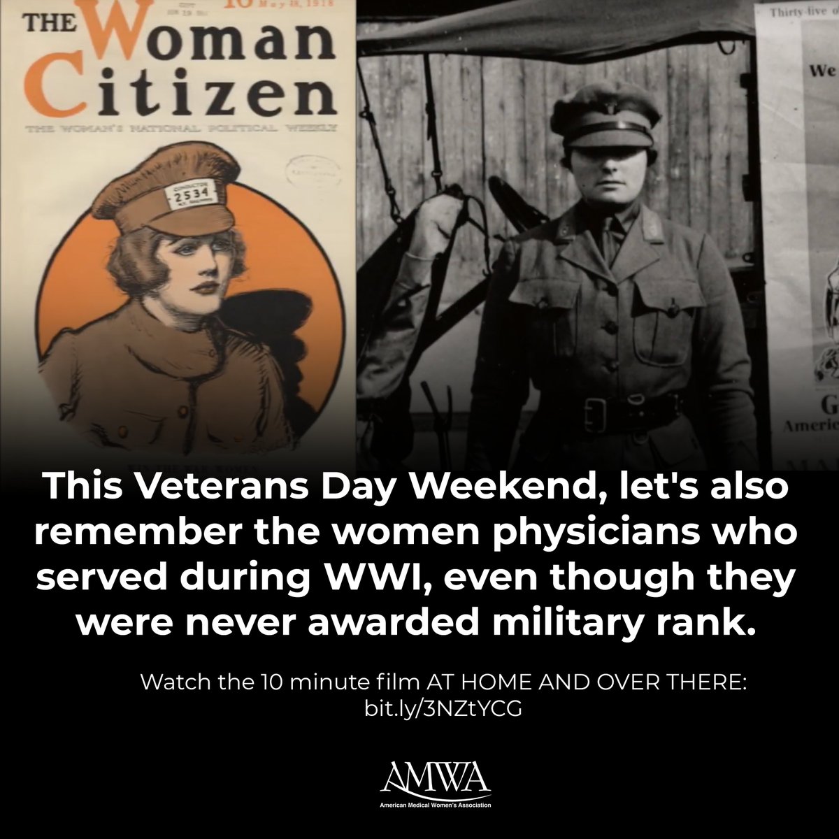 AMWA Doctors (@amwadoctors) on Twitter photo This Veterans Day Weekend, let's also remember the women physicians who served during WWI, even though they were never awarded military rank. Watch the 10 minute film AT HOME AND OVER THERE produced by <a href="/RawScienceTV/">Raw Science Film Festival</a> youtu.be/5LCMUlAw-p4?fe…
#VeteransDay #WomenInMedicine This Veterans Day Weekend, let's also remember the women physicians who served during WWI, even though they were never awarded military rank. Watch the 10 minute film AT HOME AND OVER THERE produced by <a href="/RawScienceTV/">Raw Science Film Festival</a> youtu.be/5LCMUlAw-p4?fe…
#VeteransDay #WomenInMedicine