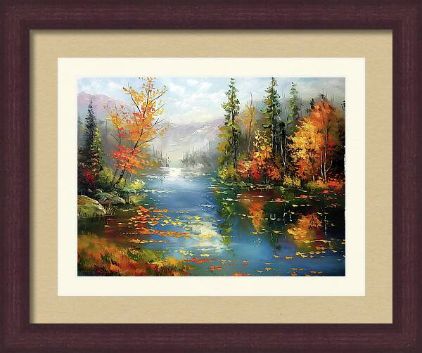 LisaSBaker444's tweet photo. Autumn Landscape displayed in framed print - available here: https://t.co/lAF5nn6eYX

#landscape #autumn #fall #water #reflection #mountins #beautiful #painting #art #artwork #wallart #homedecor #artforhome #artforsale #buyintoart #artprints #framedprints #canasprints #shopearly #giftideas #artistonx