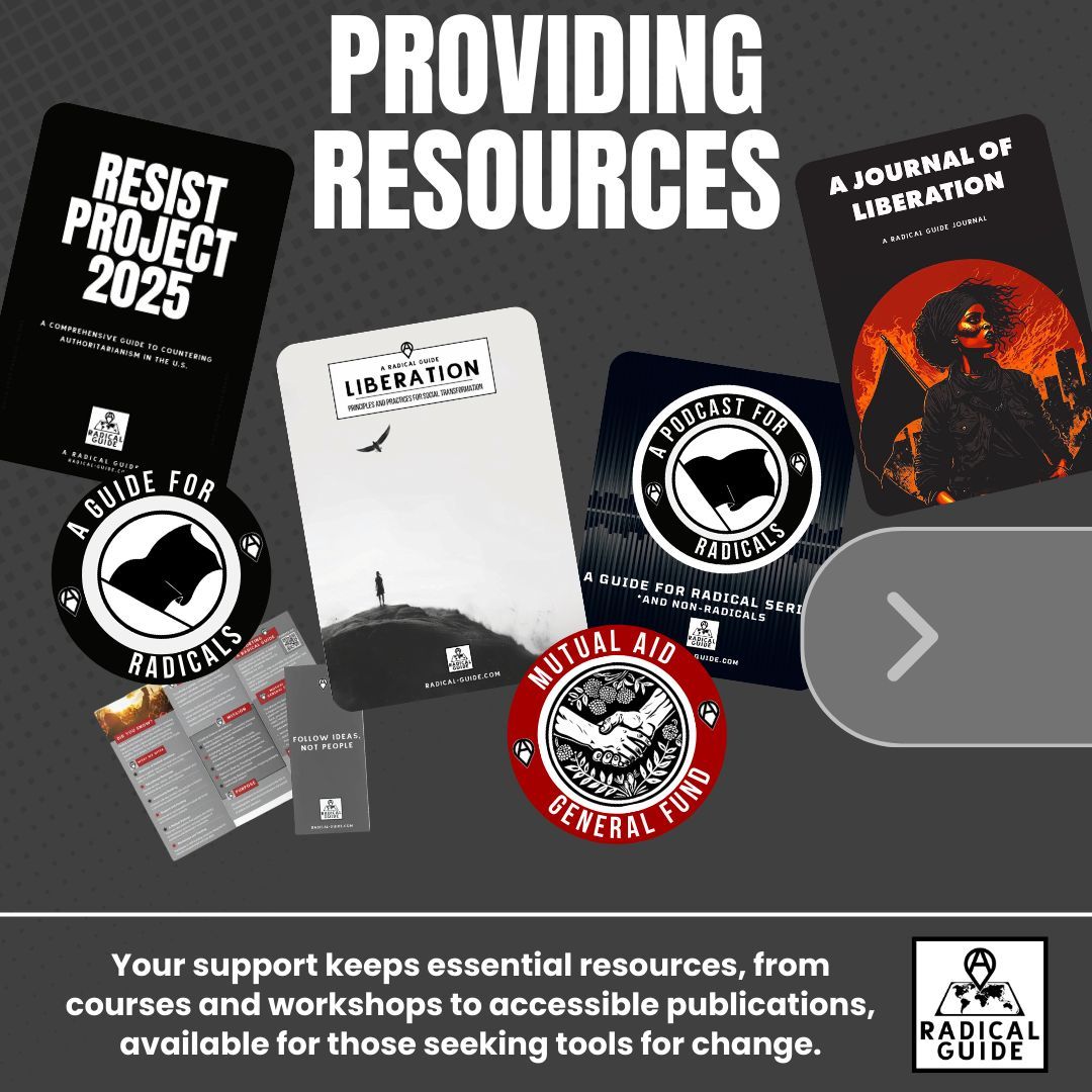 Curious how your support makes an impact? Every month, A Radical Guide connects over 1,100+ radical spaces, amplifies grassroots voices, and provides resources for change. 
 radical-guide.com/donate