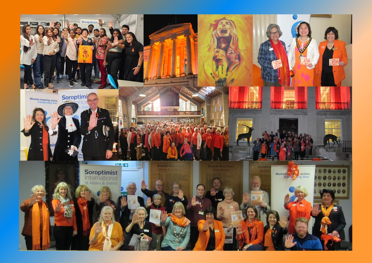 SIStAlbans's tweet photo. #Soroptimist with @HarpendenTown  #OrangeTheWorldHerts Launch Event 28 Nov 2.30pm  Park Hall Harpenden #EndViolenceAgainstWomen #CALLITOUT ! Speeches, networking and refreshments https://t.co/ac0cH7gP0D @HarpendenHerts @SIGBI1 @StAlbansTimes @hertsad https://t.co/Vb41xZCrdf