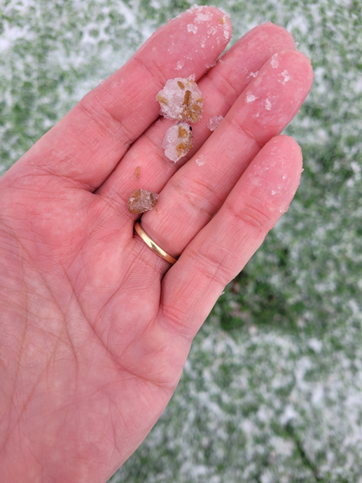 Valitettavasti  perusasiat jää ajoittain tn kenttien hoidossa huomioimatta   Kuten kuvasta huomaatte  pakkasyön jälkeen tn-kenttä on kivikova . Toisessa kuvassa kentän rouhe on koteloitunut jäämöykyksi.  
Uskon, että innovtiviselle uusiutumisella kentät saadaaan turvallisimmiksi.