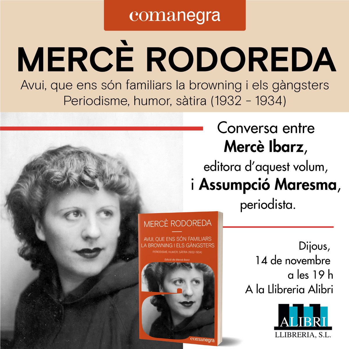 📝 Ja sabeu que aquest és un llibre especial, oi? Doncs bé, el dijous vinent teniu cita per aprofundir-hi amb dues dones que se les saben totes. Sobre Rodoreda, el seu temps i el seu periodisme.