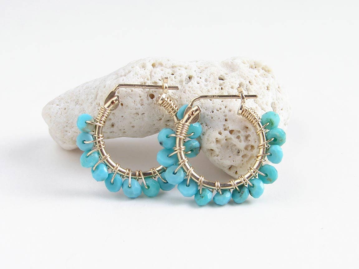 JewelryByMikako's tweet image. Arizona Turquoise Hoop Earrings ~ Sleeping Beauty Turquoise ~ 14K GF Hoop Earrings ~ December Birthday ~ Simple Modern Jewelry tuppu.net/147afd6f  #SmallHoop