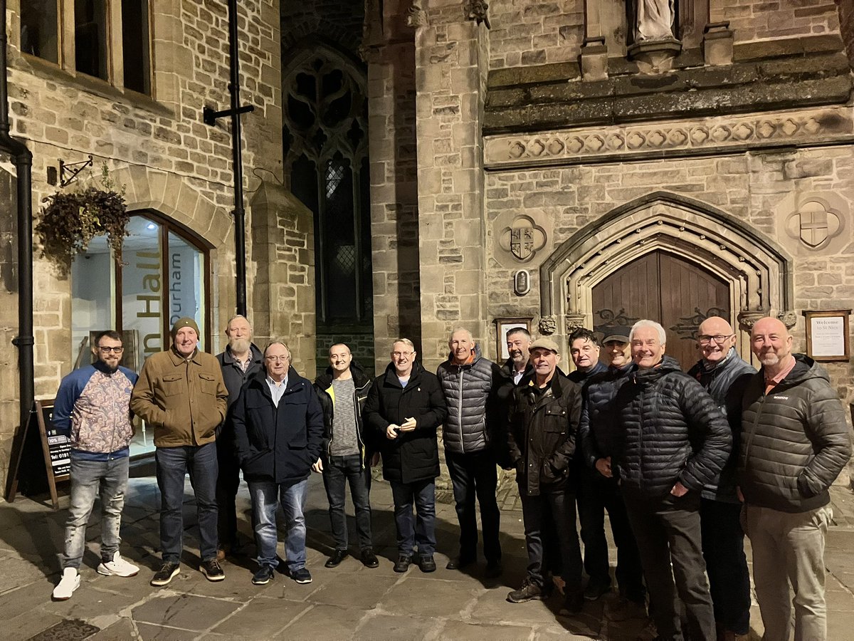 WalkaboutDurham's tweet photo. Thank you to the guys from Houghton Le Spring &amp; District 41 Club for joining me on the Dark Durham Tour on Friday night. A great crowd. Best wishes for the future. 
#Durham #walkingtour https://t.co/K5t6AW6khx