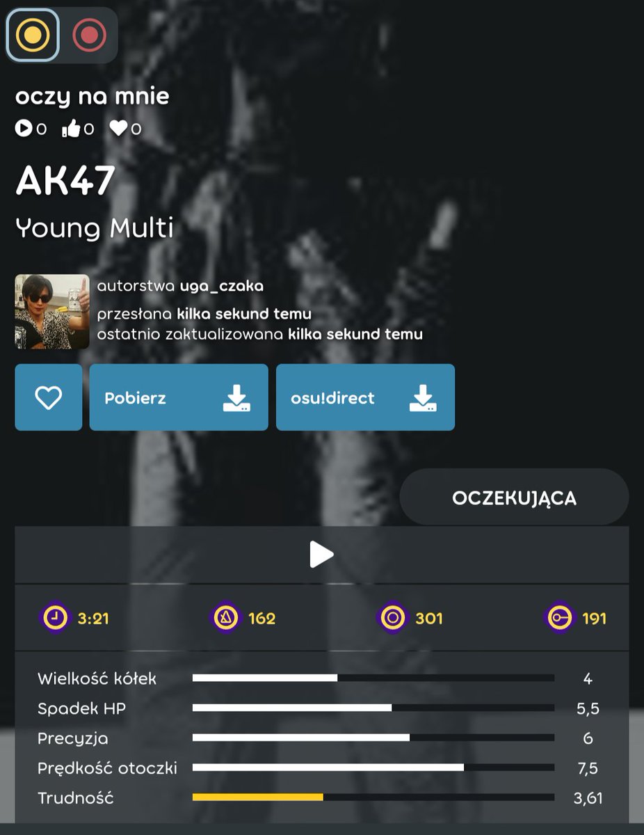 ugaczakabeatmap's tweet image. Yo! Im finally done with AK47 beatmap! Go check that damn shit🔥

Levels:
①oczy na mnie
Difficulty: 3,61☆
②black on black
Difficulty: 4,57☆

Link☞osu.ppy.sh/beatmapsets/22…

#osu #beatmap