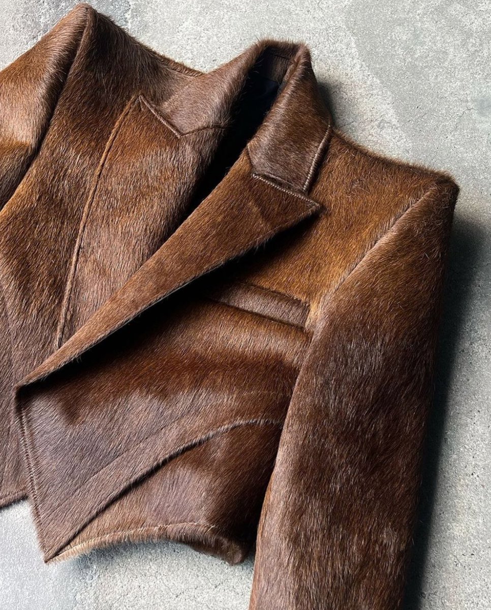 IvoryMali's tweet photo. Unvain Fall 2024 Handmade Cowhide Blazer https://t.co/fK6YjmpjeP