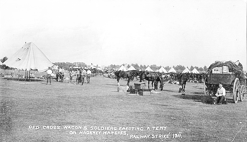 Wetlands Steve (@walthamsteve) on Twitter photo Army & Red Cross camp on #Leyton #Marshes next to the site of the <a href="/ELWaterworks/">East London Waterworks Park πππππ</a> #EastLondonWaterworksPark, during the National Railway Strike 1911 & Great Unrest. Some of these soldiers & horses may have died in WW1. #RemembranceSunday2024 #History H/T <a href="/liminalhackney/">David</a> <a href="/soxgnasher/">Alan Russell</a> Army & Red Cross camp on #Leyton #Marshes next to the site of the <a href="/ELWaterworks/">East London Waterworks Park πππππ</a> #EastLondonWaterworksPark, during the National Railway Strike 1911 & Great Unrest. Some of these soldiers & horses may have died in WW1. #RemembranceSunday2024 #History H/T <a href="/liminalhackney/">David</a> <a href="/soxgnasher/">Alan Russell</a>