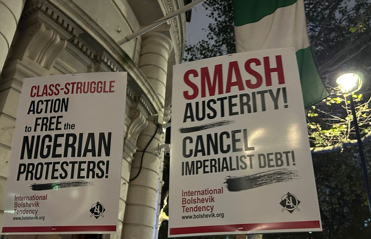 IBT1917's tweet photo. New on bolshevik . org
Class-Struggle Action to Free the Nigerian Protesters!
Smash austerity! Cancel imperialist debt!
#EndBadGovernance https://t.co/R2ry9H9KVS