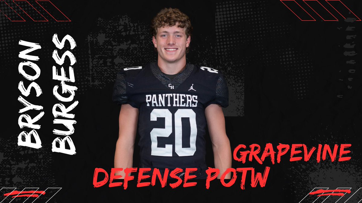 Congrats to our POTW in our Red Rail win over Grapevine, 36-7!!
