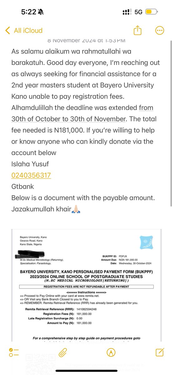 Good day Twitter fam. Kindly retweet and donate🙏🏻 we have so far realized N25,000🙏🏻 we’re short of 156,000. In shaa Allah we’ll get there in 20 days🥹
May Almighty bless you as you donate and share ❤️❤️❤️