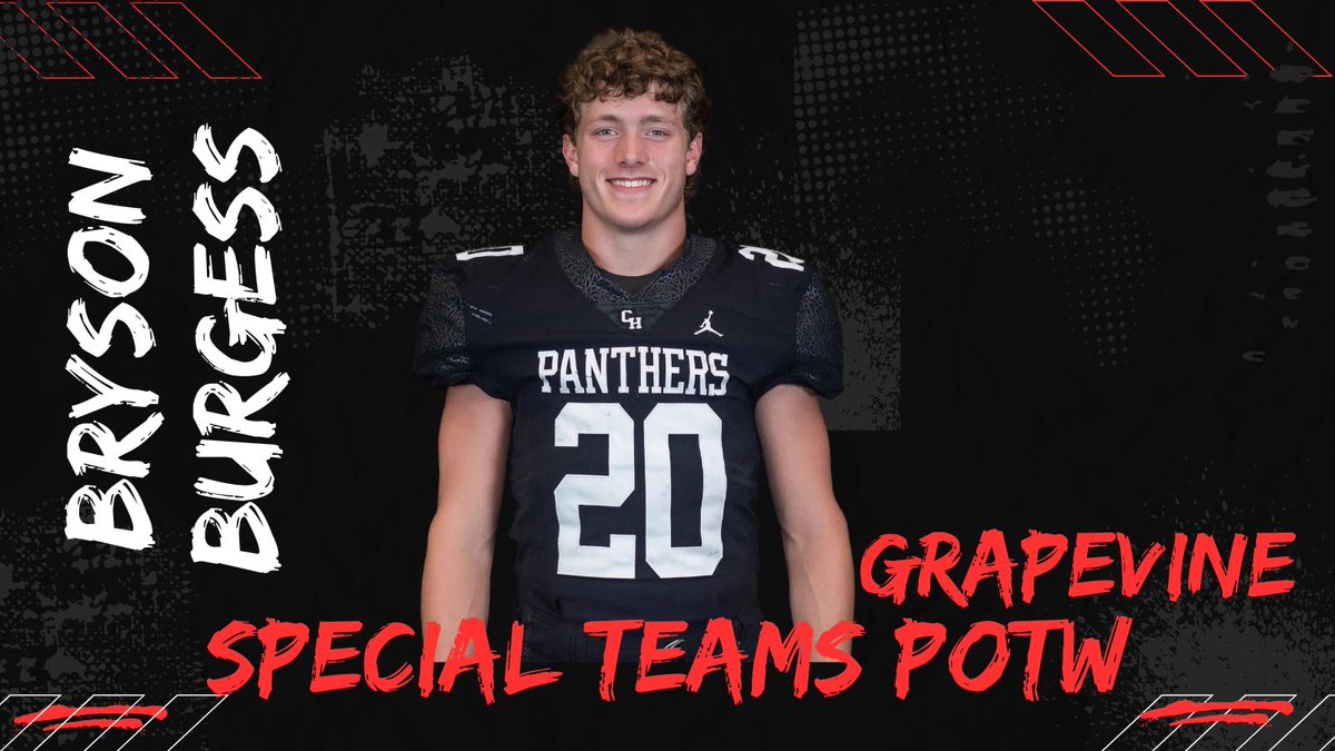 Congrats to our POTW in our Red Rail win over Grapevine, 36-7!!