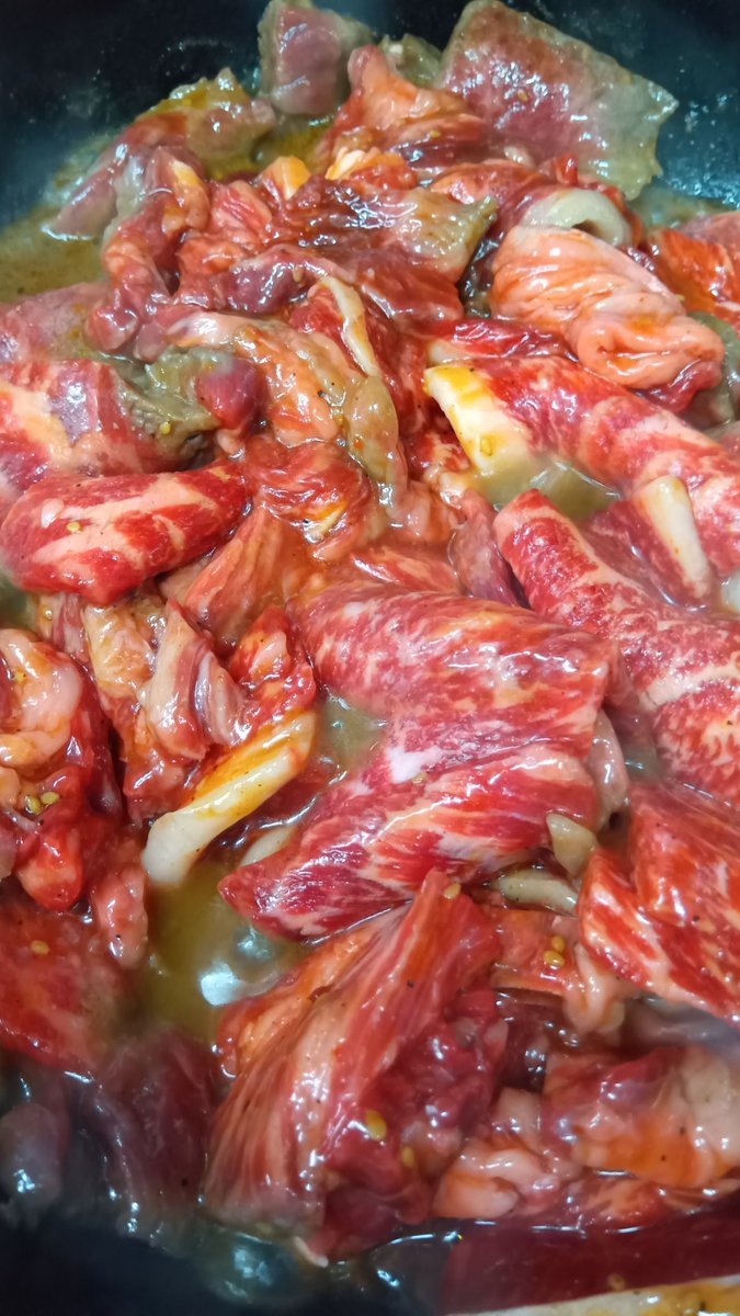 ニュジーランドの牛肩ロースと和牛イチボ、ホルスタインのバラをごちゃ混ぜにして味付けしたものを焼いて
利き肉をしてもらう
20代前半のスタッフ
「この肉のほうが少し硬いけど余韻が長くて美味しい」
知らない間に舌肥えたねぇ😁
こう言う方に試作は食べて欲しいのであった