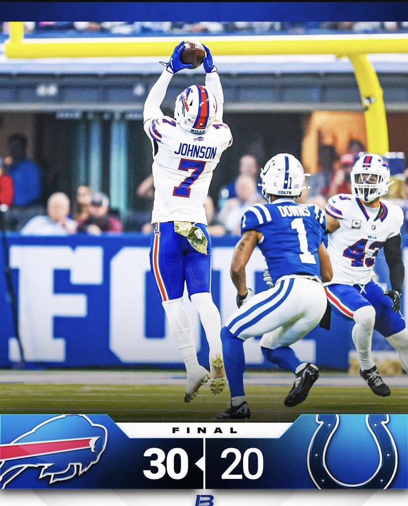 sandropacheco71's tweet image. The #BuffaloBills defeated the IndianapolisColts by a score of 30-20 on Sunday November 10, 2024 in #Week10 of the 2024 #NFL season. #MakingHistory #GoBills #BillsMafia #LetsGoBills #TheBillsMakeMeWannaShout #LetsGoBuffalooo #AyeAyeAyeAye #BillsNation #BillsCountry