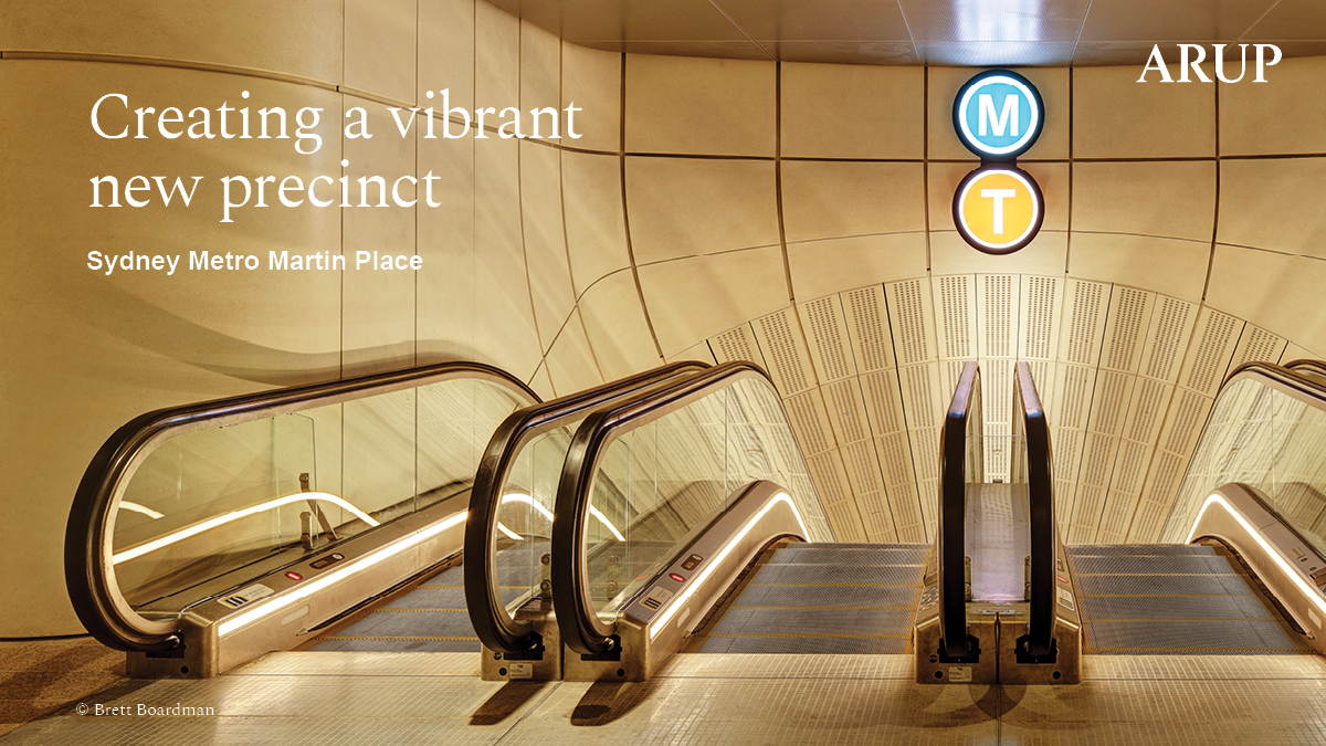 Arup's tweet image. Explore our innovations at Sydney Metro Martin Place Station, blending a metro station, commercial towers, and public art, in partnership with @Macquarie as developers of the project, @GrimshawArch, Tzannes, JPW and @Lendlease. Read more: bit.ly/3YE4dgb